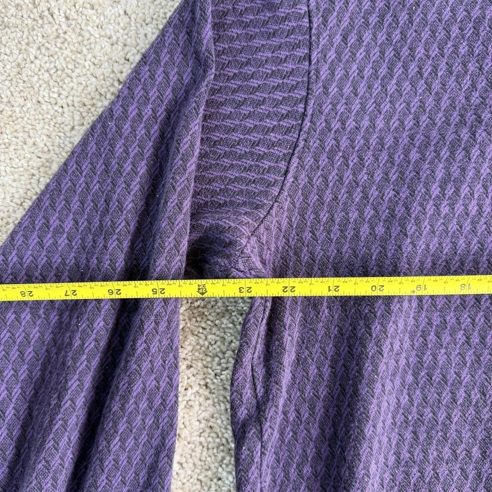 Vintage Haband Casual Joe Sweater Mens XL Purple Geometric Collared Tight Knit